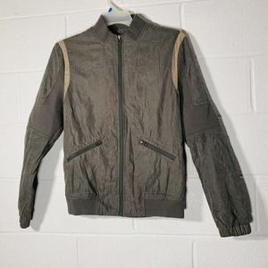 ASOS Bomber Jacket Men's Medium M in Gray zip up